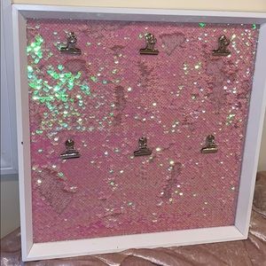 Sequin Wall decor with clips